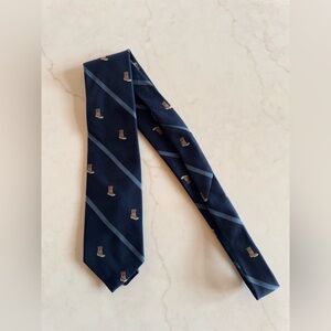 Vintage L.L. Bean Men’s Necktie - Blue with Bean Boots Design - Freeport ME